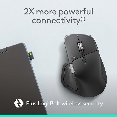 Logitech MX Master 4 for Business, Wireless Mouse with Quiet Clicks, 8K DPI, MagSpeed Scrolling, Logi Bolt Receiver, Bluetooth, Actions Ring, Haptics, USB-C Charging – Graphite in Saudi Arabia