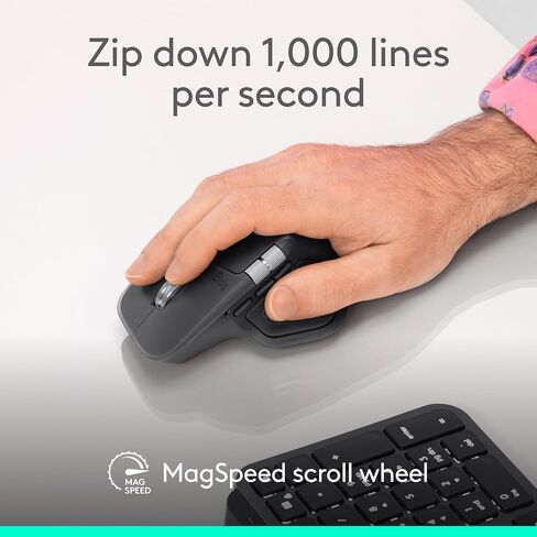 Logitech MX Master 4 for Business, Wireless Mouse with Quiet Clicks, 8K DPI, MagSpeed Scrolling, Logi Bolt Receiver, Bluetooth, Actions Ring, Haptics, USB-C Charging – Graphite in Saudi Arabia