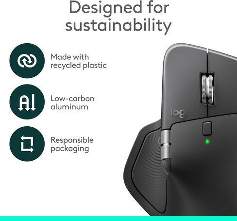 Logitech MX Master 4 for Business, Wireless Mouse with Quiet Clicks, 8K DPI, MagSpeed Scrolling, Logi Bolt Receiver, Bluetooth, Actions Ring, Haptics, USB-C Charging – Graphite in Saudi Arabia