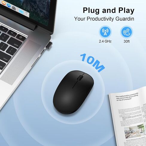 Wireless Mouse for Laptop,2.4GHz Computer Mouse Ambidextrous 3-Button Control with USB A Receiver Wireless Mice for PC, Windows Computers,Macs,Linux，iPad and Laptops,Desktop in Saudi Arabia