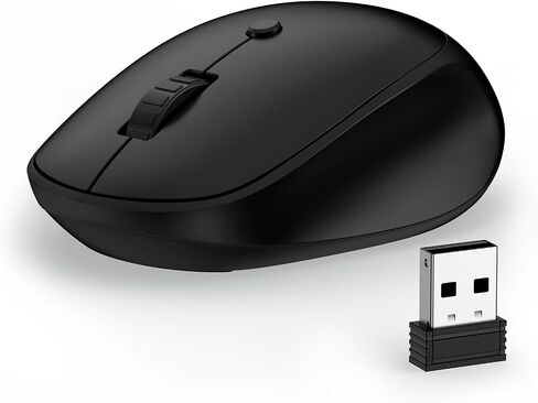 Wireless Computer Mouse,2.4GHz Ergonomic Computer Mouse with USB A Receiver,1600 DPI, 4 Button Optical Wireless Mice for Laptop,Macs,iPad,Linux,PC and Desktop,Suitable for Office and Home Use in Saudi Arabia