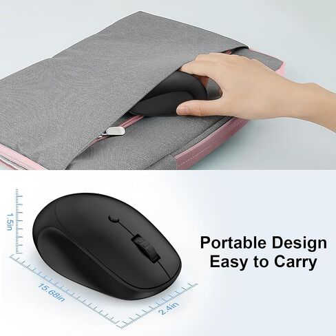 Wireless Computer Mouse,2.4GHz Ergonomic Computer Mouse with USB A Receiver,1600 DPI, 4 Button Optical Wireless Mice for Laptop,Macs,iPad,Linux,PC and Desktop,Suitable for Office and Home Use in Saudi Arabia