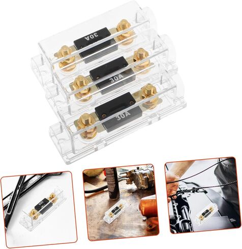 3Pcs Auto Fuse Holder Block for Car Audio Modification Reliable Fuse Box Distribution Block for Enhanced Safety Easy Installation Broad Compatibility for Various Vehicles in Saudi Arabia
