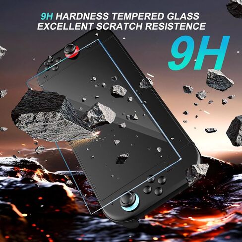واقي شاشة من الزجاج المقوى Hiway متوافق مع Nintendo Switch 2 2025، نظام OneTouch للمحاذاة التلقائية، خالي من الفقاعات، صلابة 9H مضادة للخدش، مضادة لبصمات الأصابع، شفاف عالي الدقة in Saudi Arabia