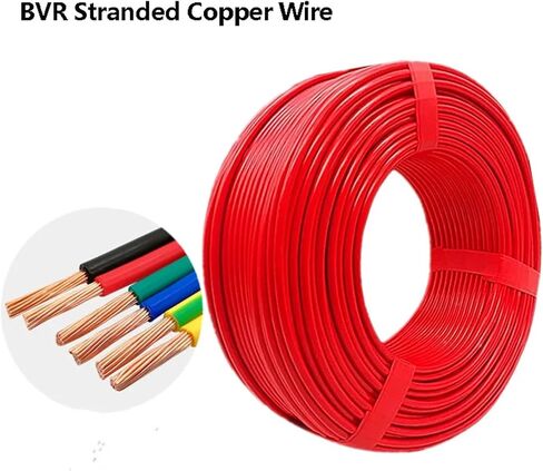 100 متر/لفة RV سلك لف نحاسي 16 مم² PVC نحاس صلب متعدد النواة أسلاك أحمر أسود 220 فولت أسلاك الطاقة 8awg 6awg 4awg 3awg 2awg(70R) in Saudi Arabia