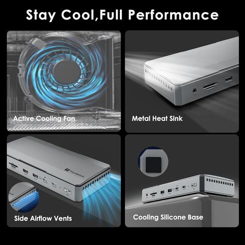 قاعدة توصيل WAVLINK Thunderbolt 5، محطة إرساء 12 في 1 TB5 مع أقصى نقل 120 جيجابت في الثانية، 140 وات PD، منفذ إيثرنت 2.5 جيجا، 4x USB-A 3.2 Gen 2، SD 4.0، شاشة 8K لأجهزة الكمبيوتر المحمولة التي تعمل بنظام التشغيل Windows 11/Mac OS 14.6 أو أحدث TB5/4 in Saudi Arabia