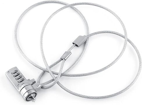 CHICIRIS Laptop Lock Cable Chain Theft Deterrent, 4-Digit Resettable Function for Maximum Security, Compatible with All Notebooks, Convenient Operation for Desktops in Saudi Arabia