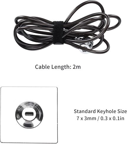 Keenso Laptop Lock Durable Antitleft Security Cable for OS X //, Flexible Rotation for Office/Dormitory in Saudi Arabia
