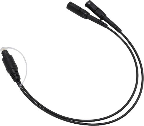 Walfront 1 in 2 Out Optical Splitter SPDIF Digital Audio Cable Male to Female with Stable Signal Transfer Tight Connection for Home Theater Soundbar in Saudi Arabia