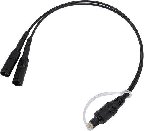 Walfront 1 in 2 Out Optical Splitter SPDIF Digital Audio Cable Male to Female with Stable Signal Transfer Tight Connection for Home Theater Soundbar in Saudi Arabia