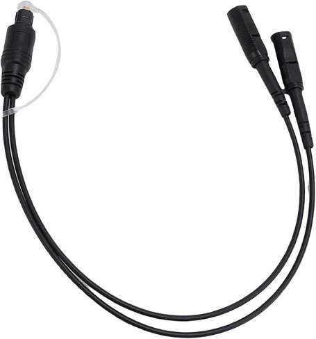Walfront 1 in 2 Out Optical Splitter SPDIF Digital Audio Cable Male to Female with Stable Signal Transfer Tight Connection for Home Theater Soundbar in Saudi Arabia