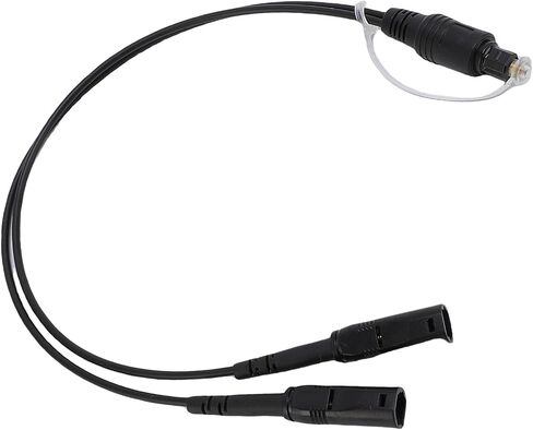 Walfront 1 in 2 Out Optical Splitter SPDIF Digital Audio Cable Male to Female with Stable Signal Transfer Tight Connection for Home Theater Soundbar in Saudi Arabia