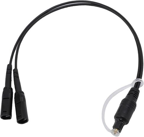 Walfront 1 in 2 Out Optical Splitter SPDIF Digital Audio Cable Male to Female with Stable Signal Transfer Tight Connection for Home Theater Soundbar in Saudi Arabia