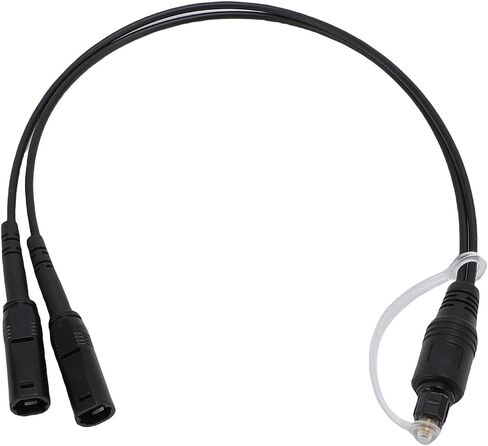 Walfront 1 in 2 Out Optical Splitter SPDIF Digital Audio Cable Male to Female with Stable Signal Transfer Tight Connection for Home Theater Soundbar in Saudi Arabia