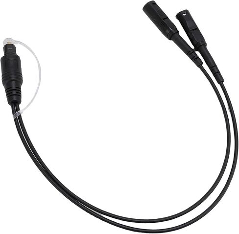 Walfront 1 in 2 Out Optical Splitter SPDIF Digital Audio Cable Male to Female with Stable Signal Transfer Tight Connection for Home Theater Soundbar in Saudi Arabia