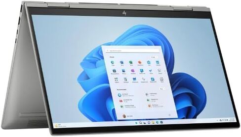 HP 15-fe Envy x360 شاشة لمس FHD 15.6 بوصة 2 في 1 كمبيوتر محمول Intel Core Ultra 7-155U، ذاكرة الوصول العشوائي 16 جيجابايت، 512 جيجابايت SSD، Windows 11 Home، فضي معدني (متجدد) in Saudi Arabia