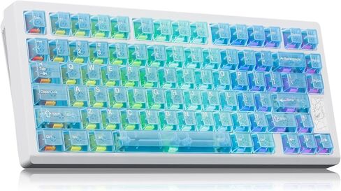 Chilkey Slice75 HE Gaming Keyboard: 75% Percent Hall Effect Magnetic Aluminum Keyboard with WS Flux HE Clacky Switch, Rapid Trigger, 8K Polling, Per-Key RGB Custom Key Board for Game Office (Black) in Saudi Arabia