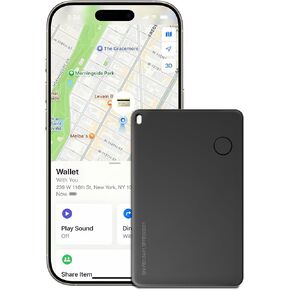بطاقة تعقب المحفظة، قابلة لإعادة الشحن، تعمل مع Apple Find My، iPhone (iOS فقط)، محدد موقع العناصر عبر البلوتوث للأمتعة، الحقائب، جواز السفر، مقاومة للماء IP68 (عبوة واحدة) in Kuwait