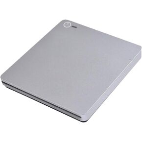 ناسخ أقراص DVD خارجي متعدد الوظائف من النوع C، USB مزدوج الواجهة، نوع الشفط، محرك أقراص ضوئي خفيف الوزن ومحمول للاستخدام المنزلي والمكاتب باللون الفضي in Kuwait