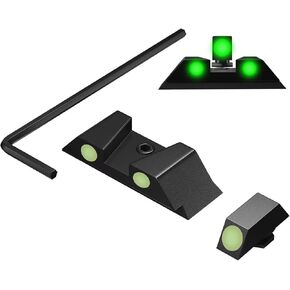 Night Sights 3-Dot Glow in The Dark with Front and Rear Sights for Glock 17 19 22 23 26 27 33 34 35 37 38 39 44 45(Gen1-4), NO TRITIUM with Assembly Tools for Outdoor in Saudi Arabia