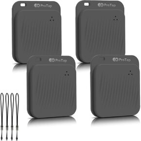 4 Pack Air Tracker Tags (iOS Only), Bluetooth Tracker for Apple Find My App, Replaceable Battery, Item Finders and Locator Smart Tag for Keys, Bags, Luggage, Wallet- Dark Gray in Kuwait