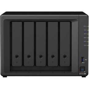 Synology DiskStation DS1522+ NAS Server with Ryzen 2.6GHz CPU, 32GB Memory, 20TB SSD Storage, 1TB M.2 NVMe SSD, 4 x 1GbE LAN Ports, DSM Operating System in Saudi Arabia