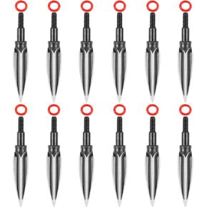 SOPOGER 12 قطعة من رؤوس الرماية التقليدية - 100/125 رؤوس عريض تركيا من الحبوب نصائح للسهم من الصلب الكربوني رؤوس سهام للصيد لمركب منحني وممارسة القوس والنشاب in Kuwait