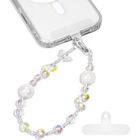 لسحر iPhone، فراشة معدنية لحزام iPhone Charm قابل للفصل ومضاد للسرقة - حر اليدين لحزام معصم iPhone مع شريط حبل للنساء (وردي) in Kuwait