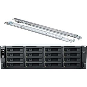 خادم Synology RackStation RS2821RP+ NAS مع وحدة المعالجة المركزية Ryzen 2.2 جيجا هرتز، وذاكرة 32 جيجا بايت، وتخزين SSD سعة 64 تيرابايت، و4 منافذ LAN بسرعة 1 جيجابت، وطاقة زائدة، وحزمة نظام تشغيل DSM مع مجموعة السكك الحديدية in Saudi Arabia
