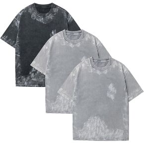 GSOU SNOW Men Oversized T Shirt Cotton Casual Unisex Short Sleeve Vintage Baggy Tee Shirts Washed Mens Streetwear in Kuwait