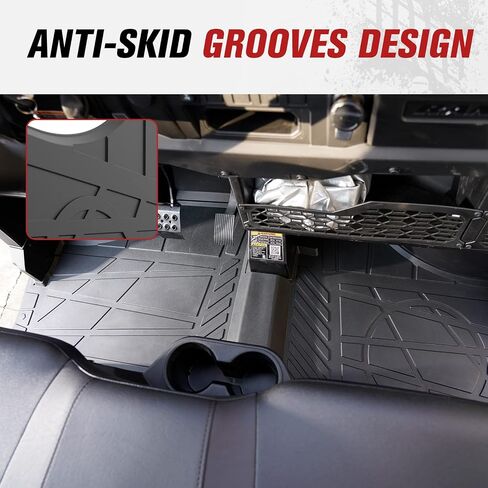 AUPOWER TPE Floor Mats for Polaris Ranger Crew XP 1000 2019-2025, UTV Front & Rear Row Floor Slush Liners, All Weather TPE Protection Accessories, Replace OEM # 2882780, 4 Seater, Black, 4PCS in Saudi Arabia