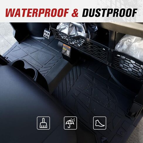 AUPOWER TPE Floor Mats for Polaris Ranger Crew XP 1000 2019-2025, UTV Front & Rear Row Floor Slush Liners, All Weather TPE Protection Accessories, Replace OEM # 2882780, 4 Seater, Black, 4PCS in Saudi Arabia