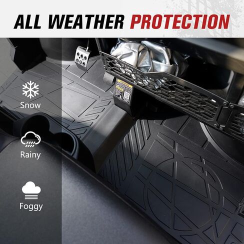 AUPOWER TPE Floor Mats for Polaris Ranger Crew XP 1000 2019-2025, UTV Front & Rear Row Floor Slush Liners, All Weather TPE Protection Accessories, Replace OEM # 2882780, 4 Seater, Black, 4PCS in Saudi Arabia