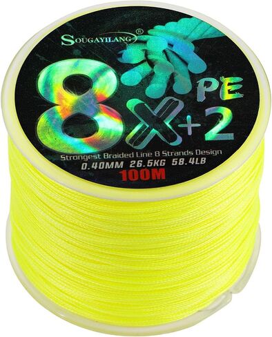 100m Durable Braided Fishing Line for Flounder, Redfish, and Inshore Fishing - Resistant to Wear and Tear in Saudi Arabia