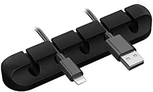 1PC Self-Adhesive Cable Organizer Clip: Ideal for Cable, Power Cord & Wire Management in Desk, Home & Office - Black in Saudi Arabia