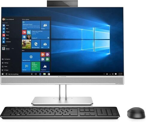 كمبيوتر مكتبي HP EliteOne 800 G3 الكل في واحد للأعمال، شاشة 23.8 بوصة FHD، i5-7500U، ذاكرة وصول عشوائي DDR4 سعة 8 جيجابايت، SSD 256 جيجابايت، واي فاي، بلوتوث، لوحة مفاتيح وماوس، Windows 11 Pro 64 بت (متجدد) in Saudi Arabia