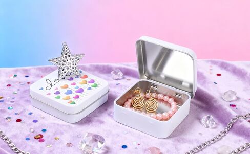 6 Pieces 4oz Heart Shaped Empty Golden Metal Tin Cans with Clear Window Lids for Candle Making, Candies, Gifts & Treasures in Kuwait