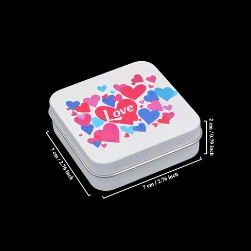 6 Pieces 4oz Heart Shaped Empty Golden Metal Tin Cans with Clear Window Lids for Candle Making, Candies, Gifts & Treasures in Kuwait