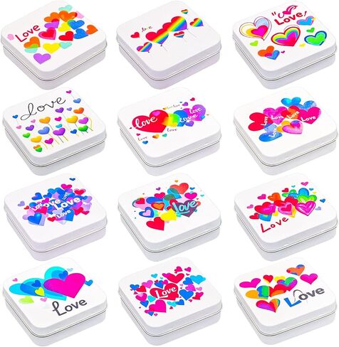 6 Pieces 4oz Heart Shaped Empty Golden Metal Tin Cans with Clear Window Lids for Candle Making, Candies, Gifts & Treasures in Kuwait