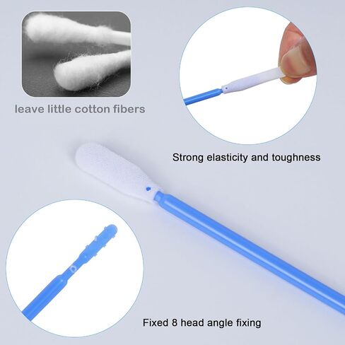 Wellgler's 6.42'' Gun Cleaning Swabs, Long swabs,Gun Cleaning Supplies，Lint Free Foam swabs(Blue 200pcs) in Saudi Arabia