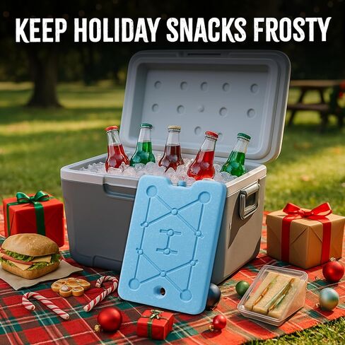 Kona XXL Ice Packs for Coolers – 2 lb Reusable Slim Freezer Packs, Long-Lasting Dry Ice Alternative for Cooler Bags, 13×10 Inch, Fast Freeze (-5 °C), Available in Multiple Pack Quantities in Kuwait