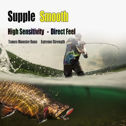 Braided Fishing Line, 12 Strands Pro Grade Braid Fishing Line - Abrasion Resistant - Zero Stretch - Super Tough - Braided Lines for Saltwater or Freshwater in Saudi Arabia