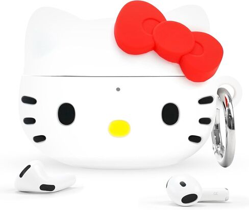 iFace Sanrio Case Compatible with AirPods 4th gen [Hello Kitty and Friends] - Cute Silicone Protective Cover [Carabiner Clip Included] [Wireless Charging Compatible] – Hello Kitty in Saudi Arabia