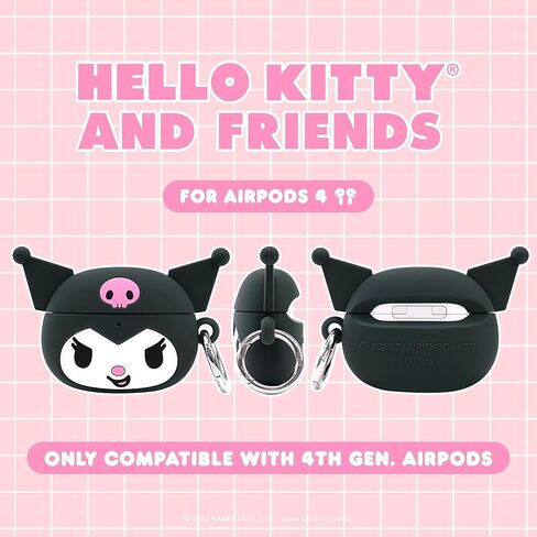 iFace Sanrio Case Compatible with AirPods 4th gen [Hello Kitty and Friends] - Cute Silicone Protective Cover [Carabiner Clip Included] [Wireless Charging Compatible] – Hello Kitty in Kuwait