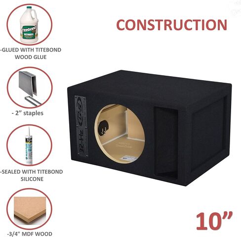 10" 32-hz Single Competition ported sub Box Speaker Box subwoofer Enclosure car Audio in Saudi Arabia