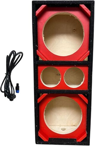 8" Brazilian Style Chuchera Speaker Box for Two 8" Speakers 2 Tweeters Vented Enclosure for Car (White) in Saudi Arabia