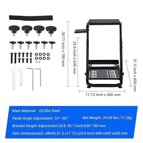 حامل عجلة القيادة HarmoHaby Sim Racing، حامل عجلة القيادة في قمرة القيادة، حامل محول توجيه السباق مناسب للعلامات التجارية السائدة للألعاب القابلة للطي من النوع X، غير متضمنة عجلة السباق/الدواسات in Kuwait