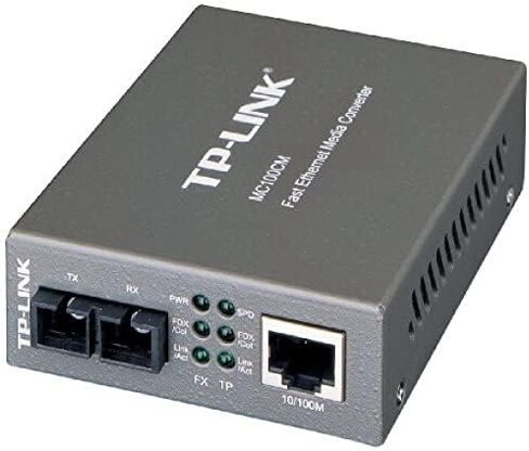 TP-LINK MC100CM Media Converter, 10/100Mbps RJ45 to 100M multi-mode SC fiber, up to 1.2miles, chassis mountable in Saudi Arabia