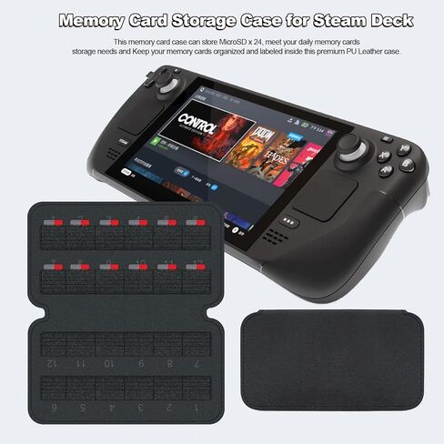 DAGIJIRD Portable Memory Card Storage Bag 24 Slots TF Card Holder Cartridge Case for Steam Deck in Saudi Arabia