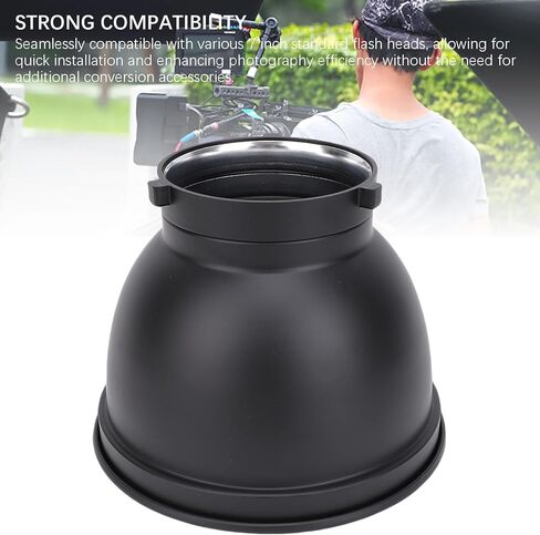 7 Inch Reflector Diffuser, Standard Softbox for Photography, with Premium Silver Reflective Material, Compatible with Mount Strobe Flash, for Studio Portrait Product in Saudi Arabia